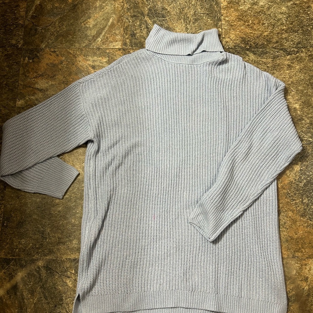 Gray Turtleneck Sweater